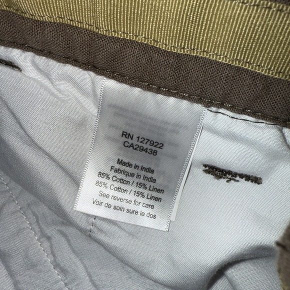 Mountain Khaki Men's Relaxed Fit Cotton Linen‎ Shorts Brown 40/12" Textured - Picture 5 of 6